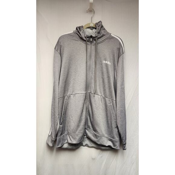 Adidas Men’s Tech Full Zip Hoodie Performance Hooded Track Sweatshirt Jacket XL - Picture 2 of 7